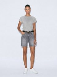 LTB Szorty dżinsowe "Becky" w kolorze szarym rozmiar: XS. Szare szorty LTB, z aplikacjami, klasyczne, z podwyższonym stanem. Za 100.99 zł.