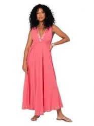 Aller Simplement Sukienka w kolorze różowym rozmiar: 34-40. Różowe sukienki Aller Simplement, bez wzorów, z bawełny, bez kołnierzyka, bez ramiączek, maxi. Za 100.99 zł.