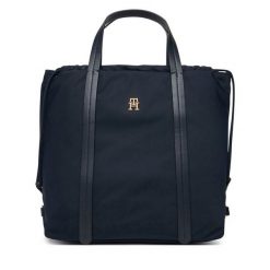 Plecak Tommy Hilfiger. Niebieskie plecaki TOMMY HILFIGER, bez wzorów, z nylonu. Za 489.99 zł.