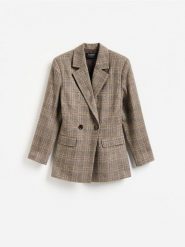 Marynarka z wełną - wielobarwny. Marynarki i żakiety Reserved, l, bez wzorów, z tkaniny. Za 299.99 zł.