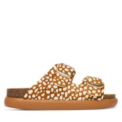 Klapki Scholl. Brązowe klapki Scholl, bez wzorów, bez obcasa. Za 589.99 zł.