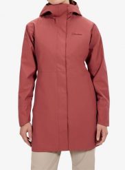 Parka przeciwdeszczowa damska Berghaus Omeara Long Shell Jacket. Czerwone parki Berghaus, l, bez kaptura. Za 775.49 zł.