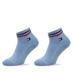 Skarpety krótkie Tommy Hilfiger. Niebieskie skarpety TOMMY HILFIGER, bez wzorów. Za 39.99 zł.