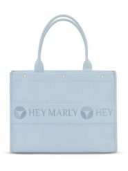 Hey Marly Torebka "Signature" w kolorze błękitnym - 41 x 33 x 16 cm rozmiar: onesize. Niebieskie torby na ramię Hey Marly, bez wzorów, z materiału, na ramię, bez dodatków. Za 287.84 zł.
