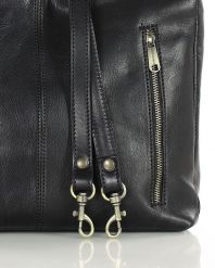Shopperka skórzana MARCO MAZZINI czarna 416c. Czarne shopper bez wzorów, ze skóry, do ręki, bez dodatków. Za 493.05 zł.