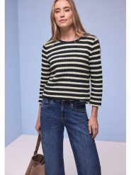 Street One Sweter w kolorze granatowo-białym rozmiar: 36. Białe swetry Street One, bez wzorów, bez ramiączek. Za 110.29 zł.