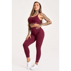 Legginsy fitness damskie Gym Glamour push up 2.0. Czerwone legginsy GYM GLAMOUR, s, bez wzorów. Za 169.99 zł.
