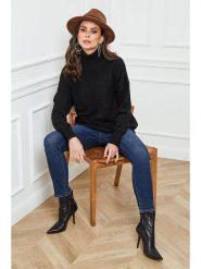 Joséfine Sweter "Vinicius" w kolorze czarnym rozmiar: M. Czarne golfy Joséfine, m, bez wzorów, z kaszmiru, bez ramiączek. Za 208.99 zł.