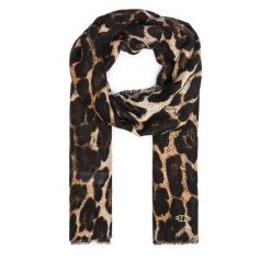 Szal Guess. Brązowe szaliki Guess, z aplikacjami. Za 194.99 zł.