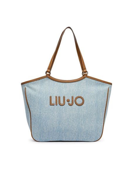 Liu Jo Torebka AA6208 T377A Niebieski. Niebieskie shopper Liu Jo, bez wzorów, z materiału, bez dodatków. Za 390.99 zł.