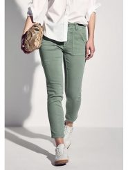 Street One Spodnie - Skinny fit - w kolorze khaki rozmiar: W30/L28. Brązowe spodnie materiałowe Street One, l, bez wzorów, z materiału. Za 149.66 zł.