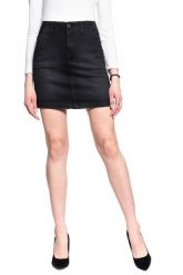 SPÓDNICA JEANSOWA LEE TAILORED A LINE SKIRT BLACK TYRO L38BCPJW 112108136. Czarne spódnice Lee, na co dzień, l, bez wzorów, z bawełny, eleganckie, mini, dopasowane. W wyprzedaży za 74.99 zł.