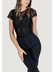 Morgan De Toi T-Shirt 201-DONAO.N Czarny Egg Fit. Czarne body Morgan De Toi, l, bez wzorów, bez kołnierzyka, bez ramiączek. Za 214.63 zł.