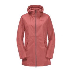 Kurtka przeciwdeszczowa damska Jack Wolfskin Dakar Parka. Czerwone parki Jack Wolfskin, xs, sportowe, bez kaptura. Za 389.99 zł.