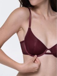 Dorina Biustonosz z fiszbiną Yara D001614LA077 Bordowy. Czerwone biustonosze Dorina, bez wzorów, z syntetyku. Za 79.99 zł.