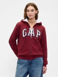 GAP Bluza w kolorze bordowym rozmiar: XXS. Czerwone bluzy GAP, xxs, bez wzorów, bez kaptura. Za 145.26 zł.