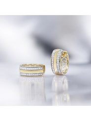 CARATELLI Złote kolczyki-wkrętki "Pavée d'Amour" z diamentami rozmiar: onesize. Żółte kolczyki CARATELLI, z diamentem, złote. Za 2,122.99 zł.