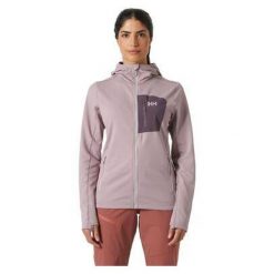 Bluza trekkingowa damska Helly Hansen Versalite Hooded Jacket. Fioletowe bluzy Helly Hansen, bez wzorów, bez kaptura. Za 344.99 zł.