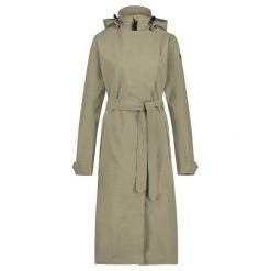 Długa wodoodporna kurtka damska Agu Trench Coat. Zielone kurtki sportowe AGU, bez wzorów, bez kaptura, rowerowe. Za 840.50 zł.