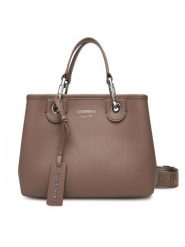 Emporio Armani Torebka EW000361 AF12036 M1057 Beżowy. Brązowe torebki klasyczne Emporio Armani, bez wzorów, ze skóry, bez dodatków. Za 1,259.00 zł.