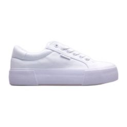 Buty Lee Cooper LCW-22-31-0884L białe. Białe trampki bez wzorów, z gumy, bez zapięcia. Za 198.64 zł.