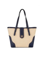 Beverly Hills Polo Club Torebka BHPC-C-010-07 Granatowy. Niebieskie shopper Beverly Hills Polo Club, bez wzorów, z tworzywa sztucznego, bez dodatków. Za 219.99 zł.