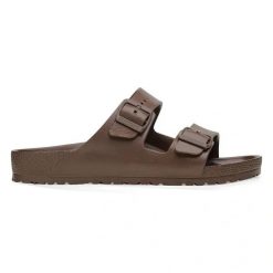 Birkenstock Arizona EVA Roast Klapki damskie. Brązowe klapki Birkenstock, bez wzorów, bez obcasa. Za 219.99 zł.
