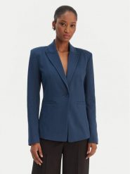 Patrizia Pepe Marynarka 8S0584/A715-CA97 Niebieski Regular Fit. Niebieskie marynarki i żakiety Patrizia Pepe, s, bez wzorów, z wiskozy. Za 1,859.00 zł.