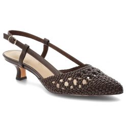 Sandały damskie Marco Tozzi, cholewka ze skóry ekologicznej plecionej z paskiem wokół pięty z regulacją na metalową klamrę, brązowe, 2-29502-44 317. Brązowe sandały Marco Tozzi, bez wzorów, ze skóry ekologicznej, bez obcasa, na obcasie, bez zapięcia. Za 259.00 zł.