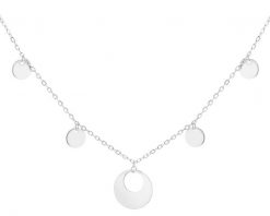 Naszyjnik srebrny - koła. Szare naszyjniki Apart, srebrne. Za 279.00 zł.