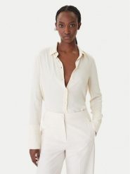 Patrizia Pepe Koszula 8C0872/A8I1-W409 Beżowy Regular Fit. Brązowe koszule Patrizia Pepe, bez wzorów, z wiskozy, bez kołnierzyka, bez ramiączek. Za 1,109.00 zł.