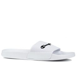 Klapki sportowe basenowe Champion DAYTONA. Białe klapki Champion, bez wzorów, bez obcasa. W wyprzedaży za 78.00 zł.