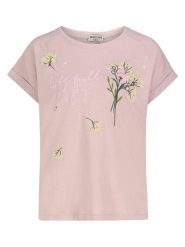 Eight2Nine Koszulka w kolorze szaroróżowym rozmiar: S. Różowe bluzki Eight2Nine, s, bez wzorów, z bawełny, bez kołnierzyka, bez ramiączek. Za 56.79 zł.