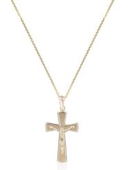 OR ÉCLAT Złoty naszyjnik "Croix de Jésus" z zawieszką rozmiar: onesize. Żółte naszyjniki OR ÉCLAT, złote. Za 652.99 zł.