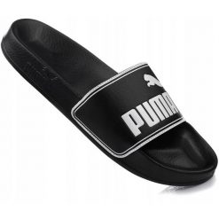 Klapki sportowe na basen czarne PUMA LEADCAT. Czarne klapki Puma, bez wzorów, bez obcasa. Za 79.00 zł.