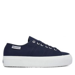 Tenisówki Superga. Niebieskie trampki Superga, bez wzorów, bez zapięcia. Za 299.99 zł.