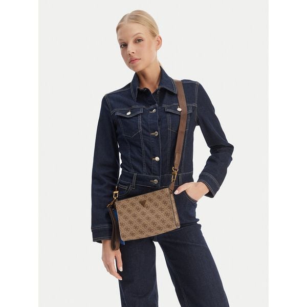 Saszetka Guess. Brązowe torby na ramię Guess, z aplikacjami, młodzieżowe, bez dodatków. Za 364.99 zł.