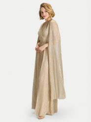 Swing Sukienka wieczorowa 5AK09700 Złoty Regular Fit. Żółte sukienki Swing, bez wzorów, z syntetyku, wizytowe, bez kołnierzyka, bez ramiączek. Za 1,249.00 zł.