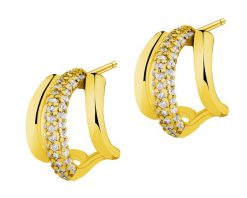 Kolczyki z mosiądzu pozłacane z cyrkoniami. Kolczyki Artelioni, z cyrkonią, pozłacane. Za 119.00 zł.