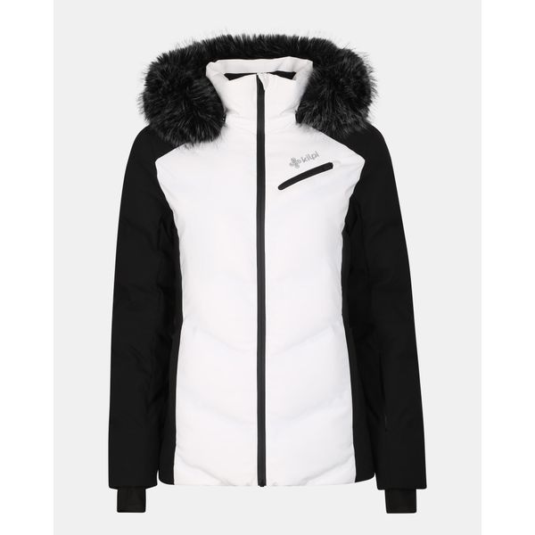 Damska kurtka narciarska Kilpi SKIMMIA-W. Białe kurtki narciarskie Kilpi, bez wzorów, z nylonu, bez kaptura, narciarskie. Za 783.53 zł.