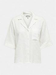 ONLY Koszula Tokyo 15314215 Biały Regular Fit. Białe koszule Only, xs, bez wzorów, ze lnu, bez kołnierzyka, bez ramiączek. Za 109.99 zł.
