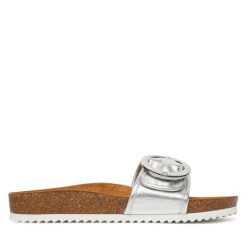 Klapki Caprice. Szare klapki Caprice, bez wzorów, bez obcasa. Za 239.99 zł.