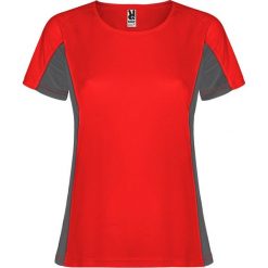 Damska Koszulka Sportowa Z Krótkim Rękawem Shanghai. Czerwone koszulki sportowe ROLY, bez wzorów, bez ramiączek, na jogę i pilates. Za 38.99 zł.