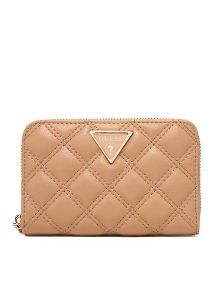 Guess Portfel Giully II Sgl SWQG96 73140 Beżowy. Brązowe portfele Guess, z aplikacjami, ze skóry. Za 189.99 zł.