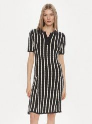 Tommy Hilfiger Sukienka dzianinowa WW0WW41748 Granatowy Regular Fit. Niebieskie sukienki TOMMY HILFIGER, xs, bez wzorów, z bawełny, bez kołnierzyka, bez ramiączek. Za 469.00 zł.