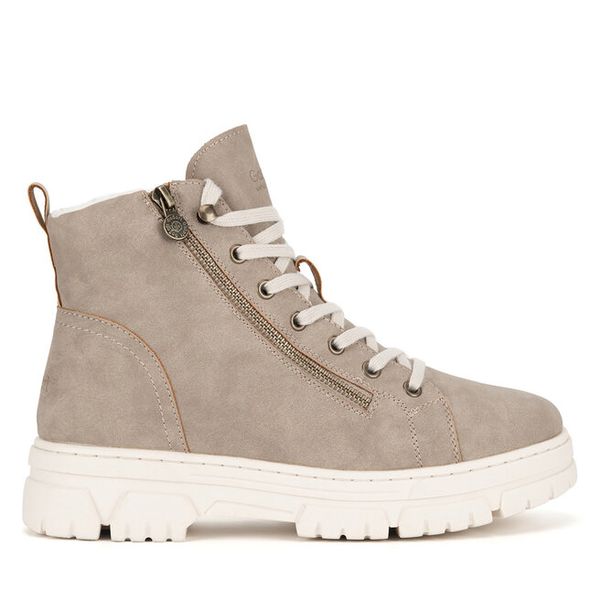 Trzewiki Go Soft. Brązowe botki GO SOFT, bez wzorów, bez obcasa, na płaskiej podeszwie, bez zapięcia. Za 229.99 zł.