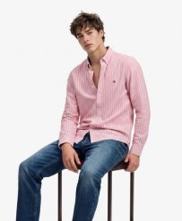 Superdry Preppy Oxford Koszula z długim rękawem z bawełny organicznej. Brązowe koszule Superdry, xl, bez wzorów, z bawełny, klasyczne, bez kołnierzyka, bez ramiączek. Za 301.95 zł.