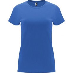 Damska Koszulka Z Krótkim Rękawem Capri. Niebieskie bluzki ROLY, l, bez wzorów, sportowe, bez kołnierzyka, bez ramiączek. Za 31.99 zł.