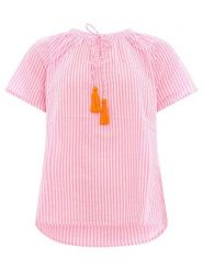 Zwillingsherz Bluzka "Neon Stripes" w kolorze jasnoróżowym rozmiar: L/XL. Różowe bluzki Zwillingsherz, l, bez wzorów, z wiskozy, bez kołnierzyka, bez ramiączek. Za 96.83 zł.