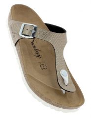 Sunbay Japonki "Camelia" w kolorze złotym rozmiar: 37. Żółte klapki Sunbay, bez wzorów, z otwartym noskiem, bez obcasa. Za 132.05 zł.